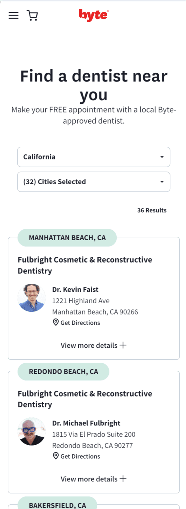 Byte Dentist Search